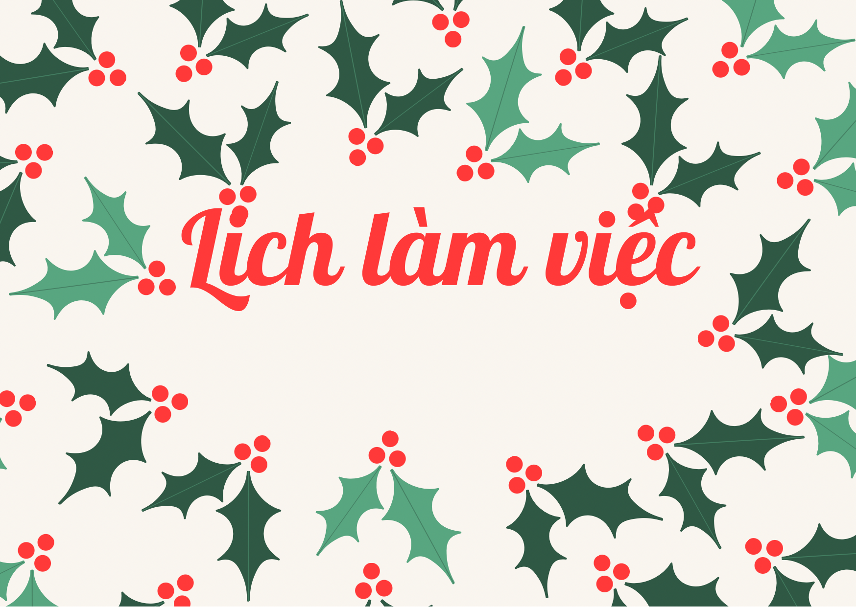 LỊCH LÀM VIỆC CỦA HIỆU TRƯỞNG TỪ 23-27/6/2025